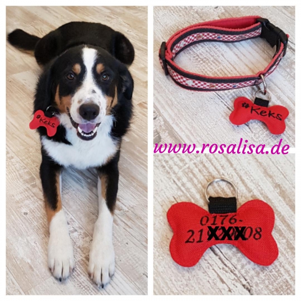 Anhänger bestickt mit Namen