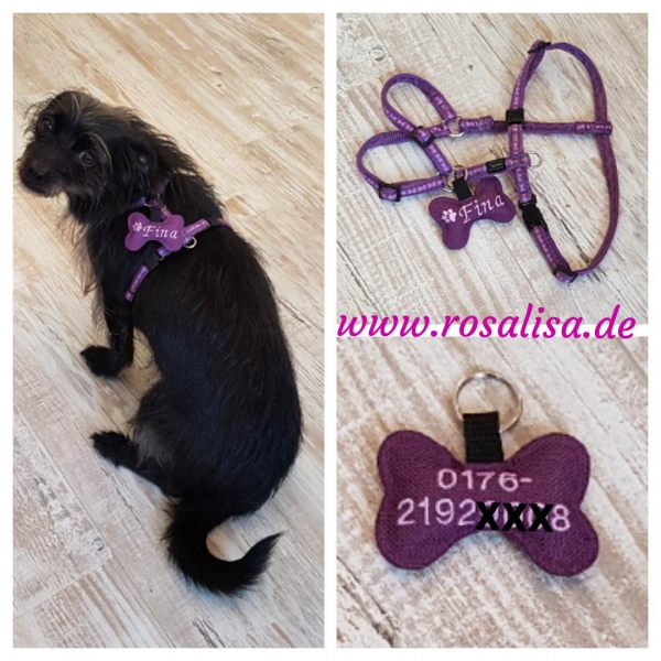 Anhänger bestickt mit Namen